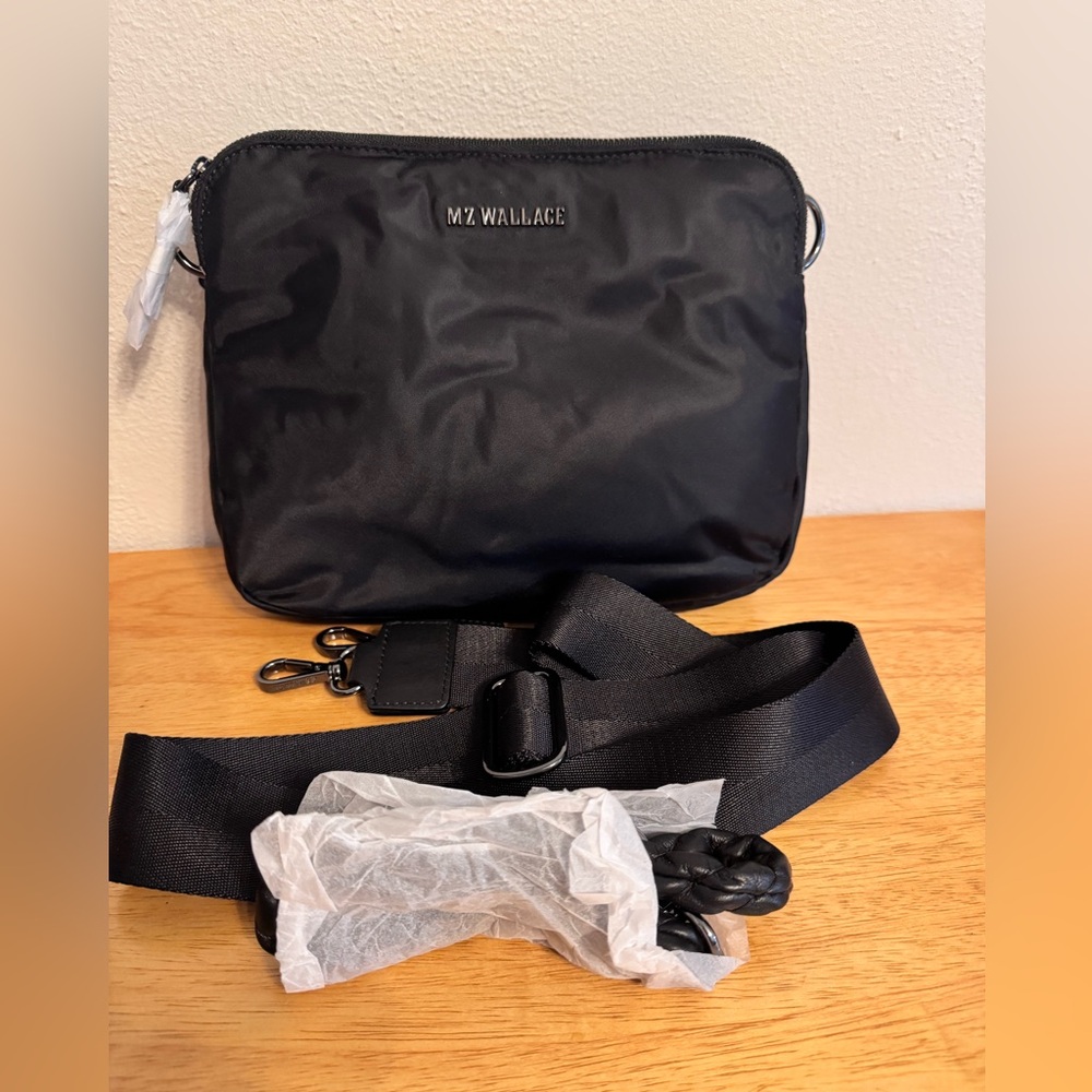 NWOT MZ Wallace Black Bowery crossbody Medium size